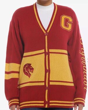 Harry Potter Gryffindor Varsity Cardigan Rust Nwot Size Small